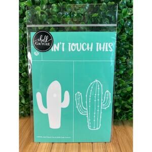 New Chalk Couture Transfer "Can't Touch This" 5" x 7" Crafting Gift Cactus